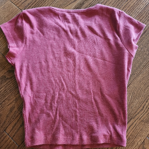 Red cotton crop top - Picture 4 of 5